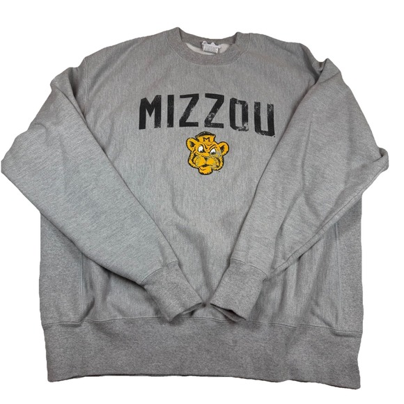 Champion Other - Mizzou Tigers Champion Reverse Weave Sweatshirt Men's XL Gray GUC Retro Logo